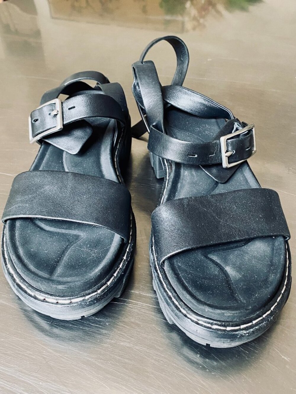 Rag & Bone Women's Leather Gladiator Sandal Black size 10
